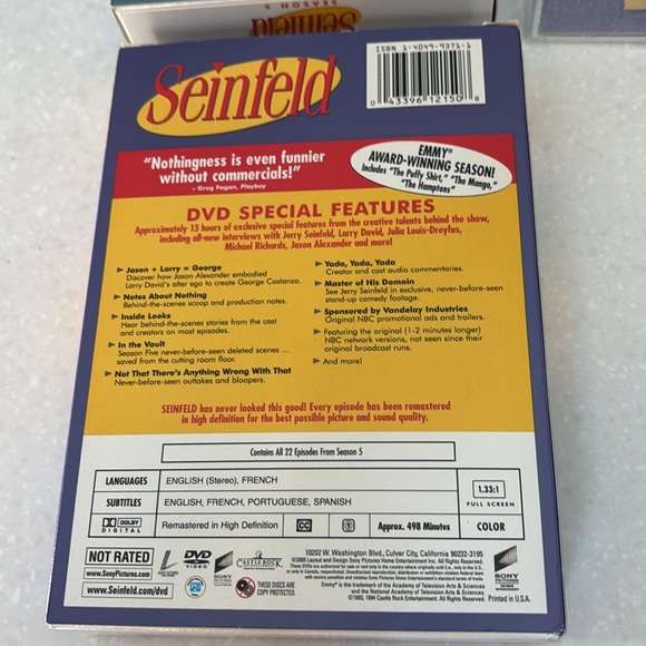 Seinfeld DVD Set Puffy Shirt, Seasons 5 and 6, Bonus Script - Picture 7 of 13